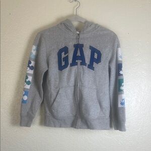 Disney Gray Hoodie with Blue and Green Accents